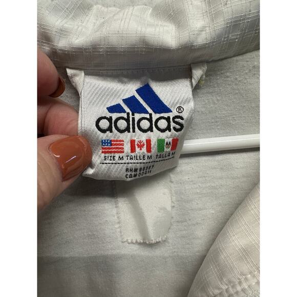 Vintage Adidas Three Stripe Full Zip Running Wind Jacket Medium - Picture 5 of 10